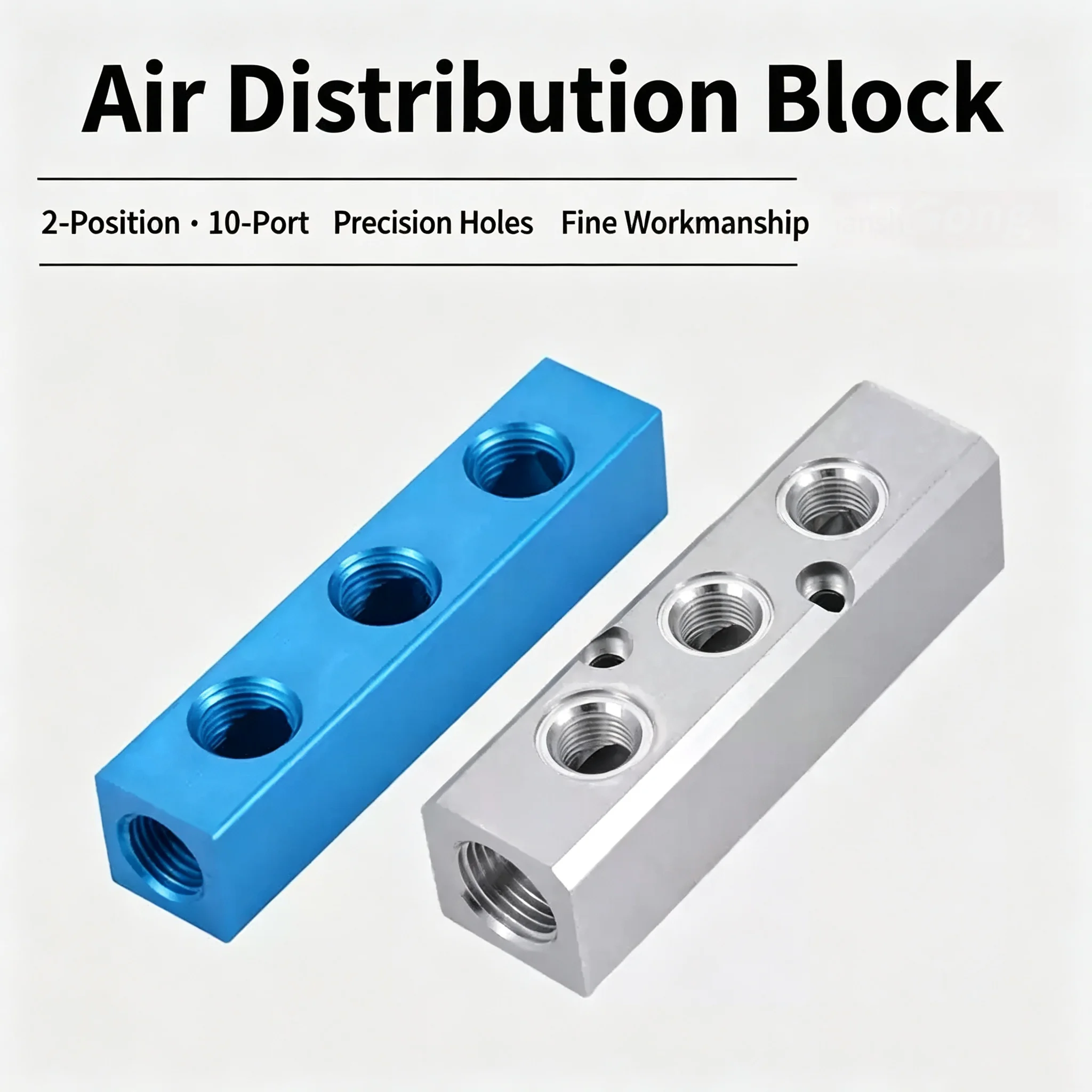 Versatile Pneumatic Manifold Splitter With Quick Connectors 1/8 1/4 3/8 1/2 Gas Source Branch Aluminum Manifold AL/SY-02/04/-2F