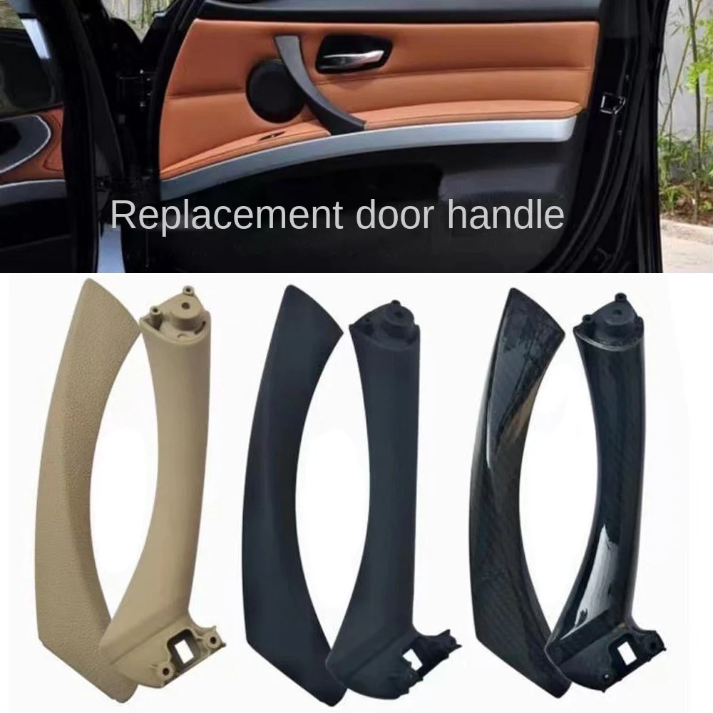 E90 E91 E92 Car Interior Right Left Side Inner Front Door Panel Handle Pull Trim+Cover For BMW E90 E91 3 Series 2005-2012