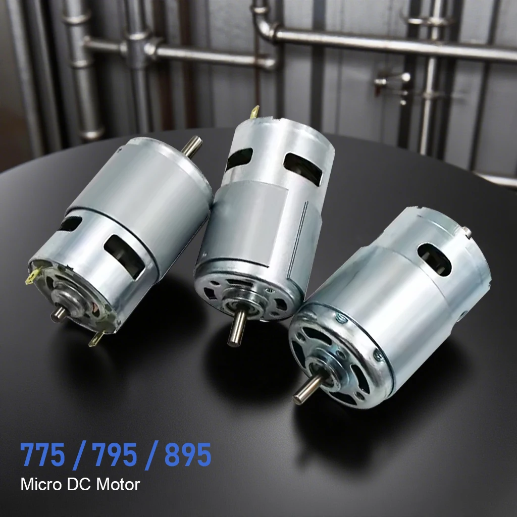 

775 795 895 Двигатель постоянного тока 12 В 24 В с двойным шарикоподшипником Высокоскоростной двигатель с высоким крутящим моментом Мощный двигатель Электроинструменты