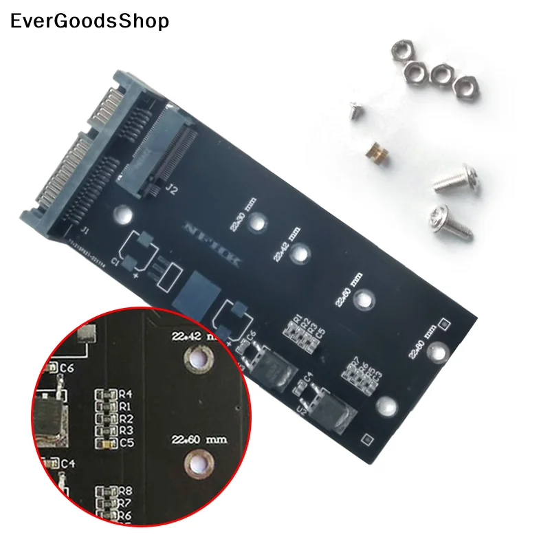 New B+M Key M.2 SATA Adapter Raiser Convert M.2 NGFF SSD to SATA 3 Expansion Card - M2 to SATA Adapter for Storage Upgrade