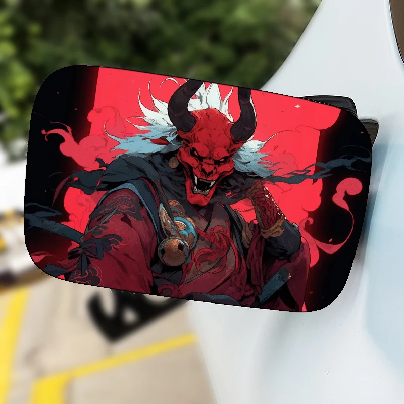 

1PC/2PCS JDM Ghost Samurai Car Stickers Waterproof Fuel Tank Cap Vinyl Decals Fashion Durable Sunscreen Decor Refit Accessories