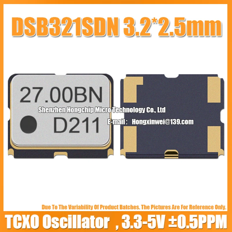 (2PCS) DSB321SDN 27M 27.000000MHZ 3225 TCXO Temperature Compensated Crystal Oscillator ±0.5PPM KDS 3.2X2.5MM