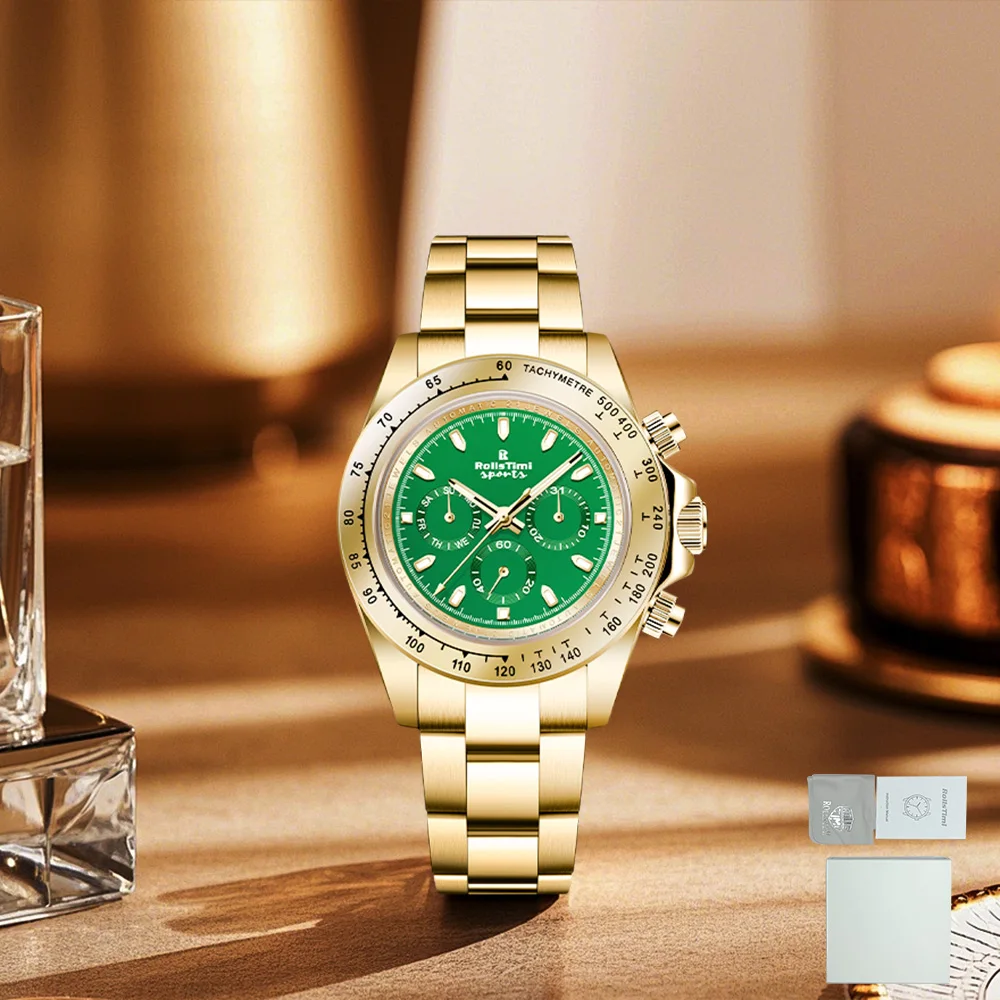 2025RollsTimi أحدث ساعة رجالي فاخرة ساعة ميكانيكية أوتوماتيكية قمة الموضة الياقوت ساعة بمرآة صناديق هدايا الأعمال للرجال
