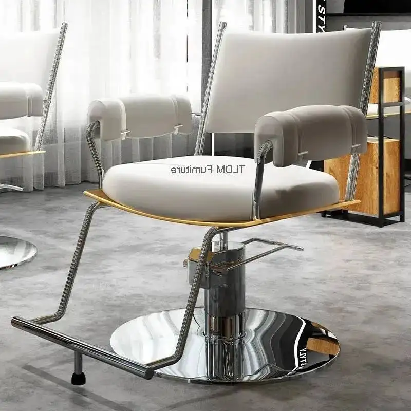 Nordic Barber Chairs Luxury Simple Ergonomic Comfortable Salon Chair Modern Professional Sillon Beauty Barbero Salon Furniture