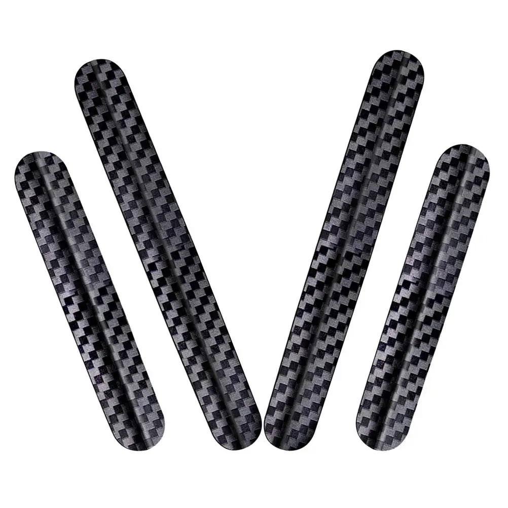 

4 Pcs Carbon Fiber Textured Anti-collision Strips Crash Protection Door Edge Trim Guard Anti-scratch Protector Guards Baby