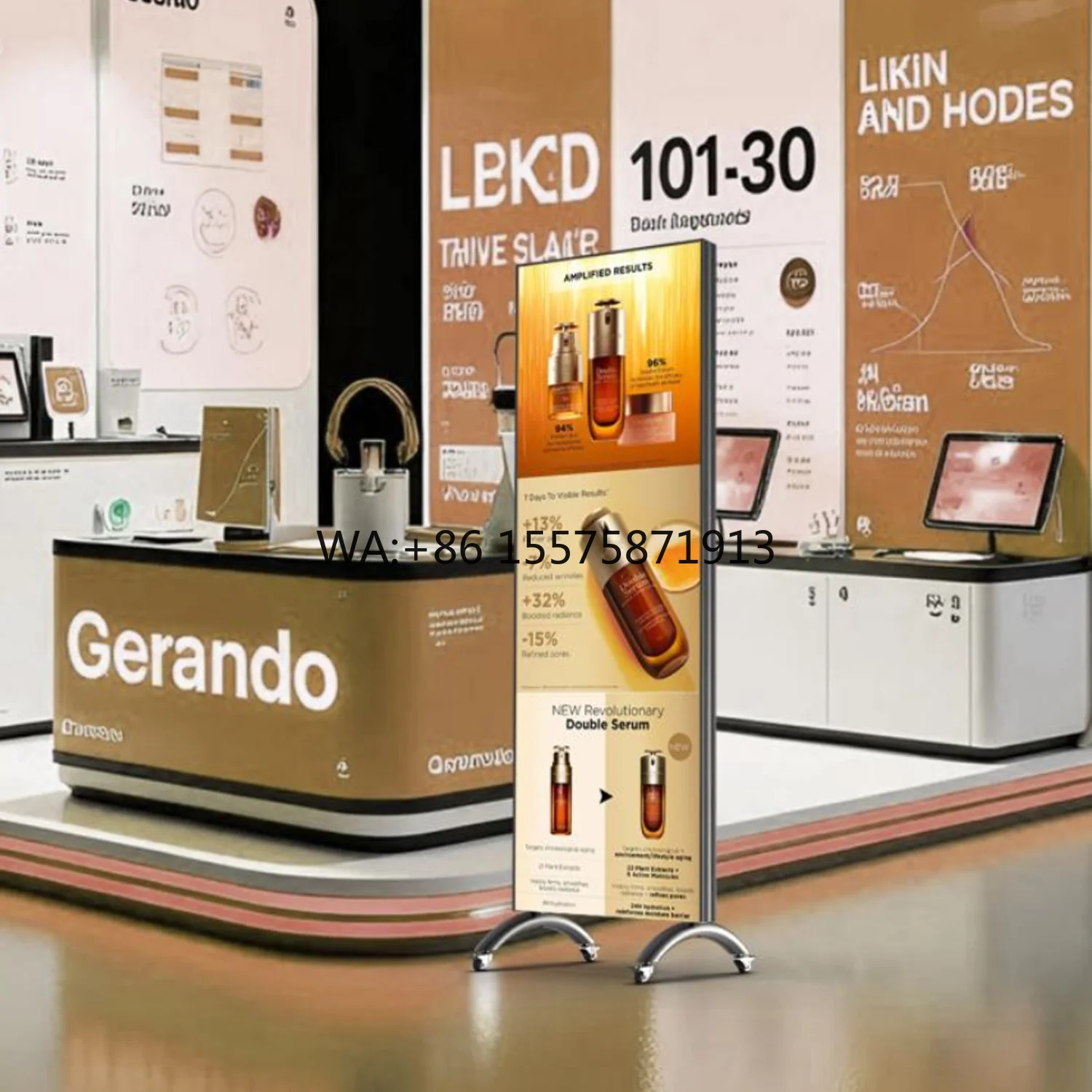 

COB P1.2 P1.5 P1.8 P2.5 Внутренний складной светодиодный плакат Экран Светодиодный цифровой дисплей для баннера Портативная светодиодная видеостена для магазина