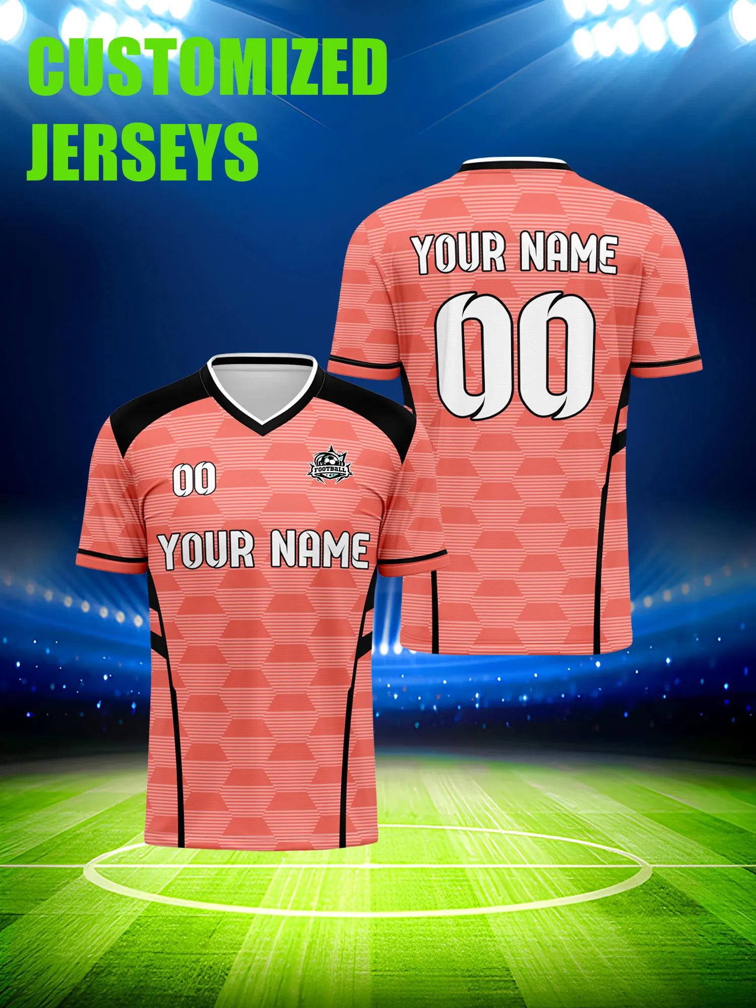 

Футбольная форма на заказ с индивидуальным изображением, номером и именем, креативный графический принт для футбольной экипировки