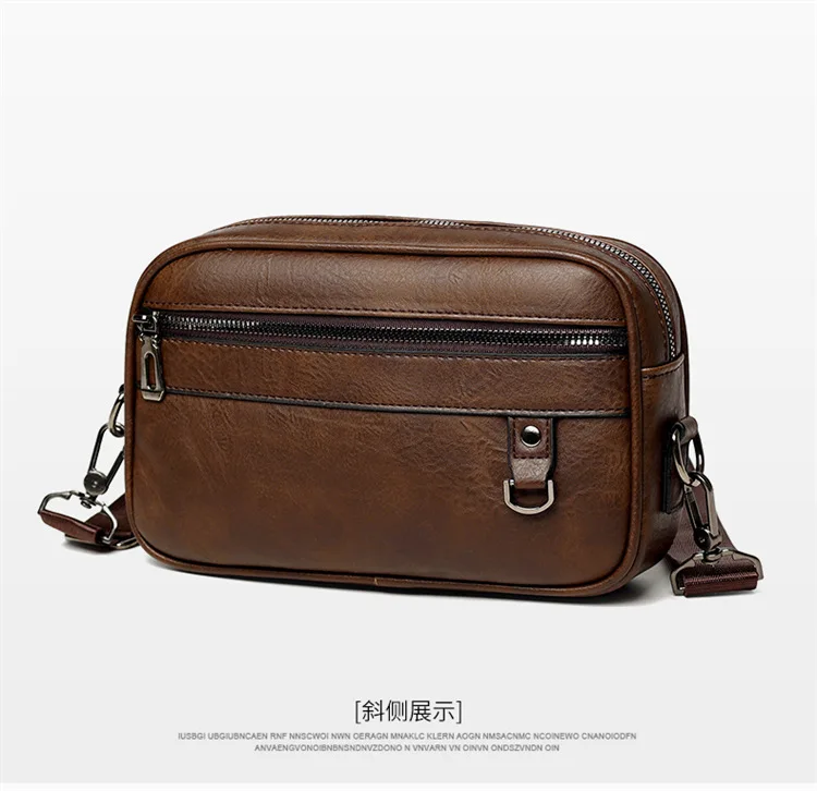 Neue Umhängetasche für Herren, Clutches, Modische Schultertaschen für Herren, Luxus-Leder-Quadrat-Handtaschen, Business-Geldbörse, Clutch, Pendler-Umhängetaschen – Detail 29
