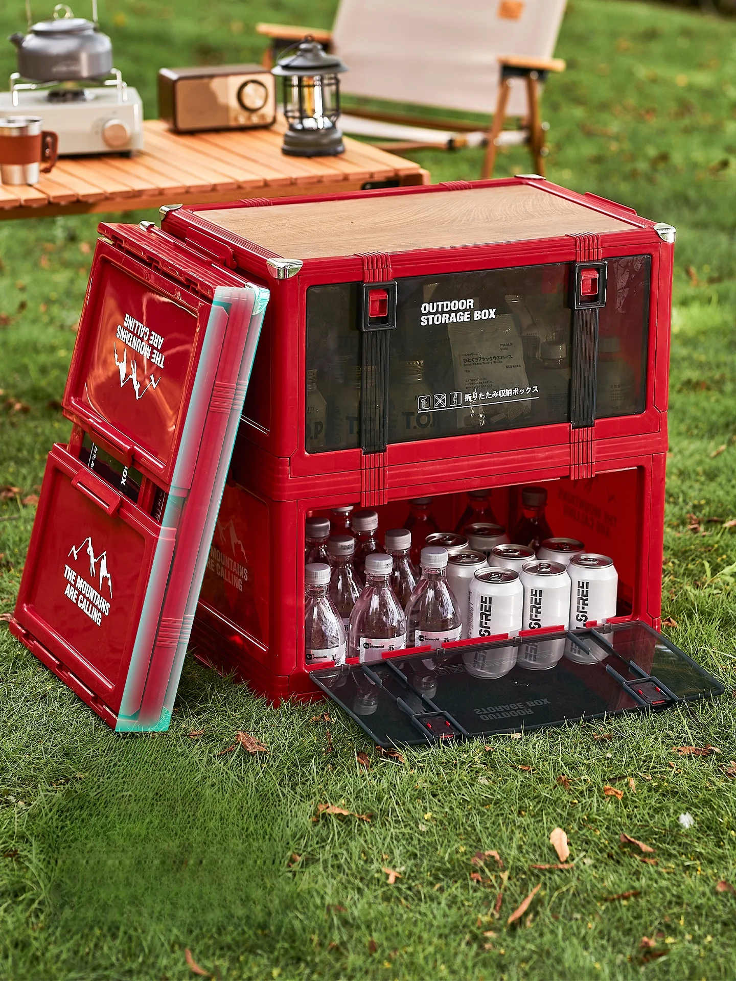 

Meng Haolu Large Cam Car Trunk Storage Box Outdoor Auile Carrier Foldable Multi-directional Opening PP Material Univ...