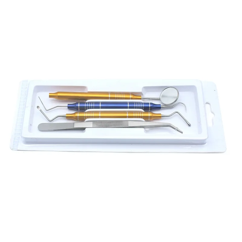 LabStainlessSteel Inspection Kit - Oral Mirror, Tweezers,Scraper 4-Piece Set S
