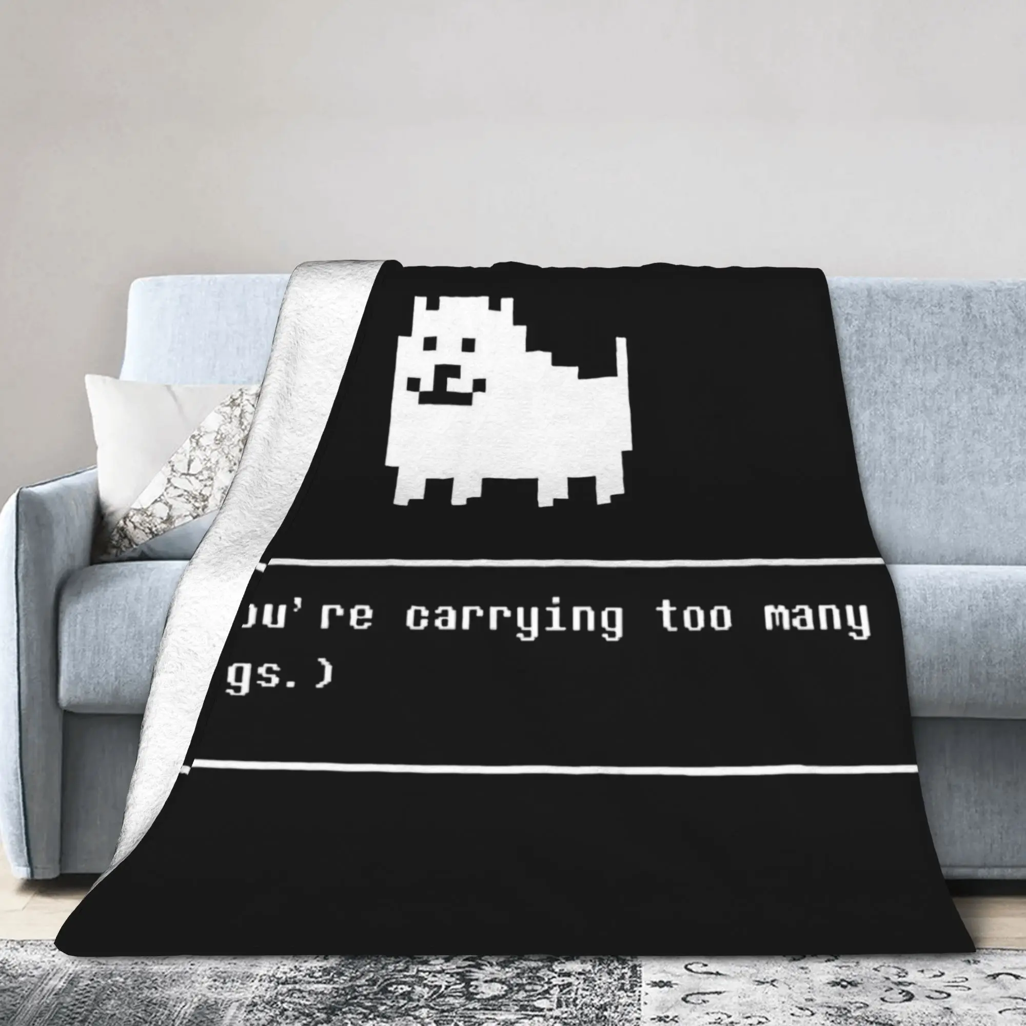 You Are Carrying Too Many Dogs Annoying Dog Velvet Throw Blankets Undertales Blankets for Bed Couch Ultra-Soft Quilt,