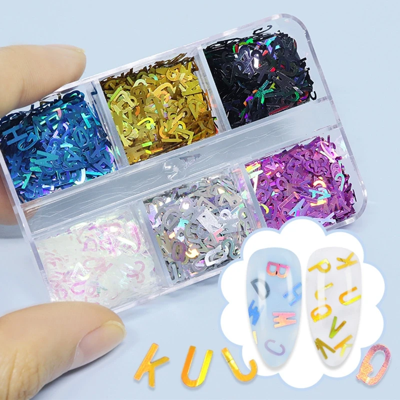 English Letters Glitter Sequins Flakes Resin UV Epoxy Mold Fillings Art Decorations DIY Crafts Jewelry Making Accessories