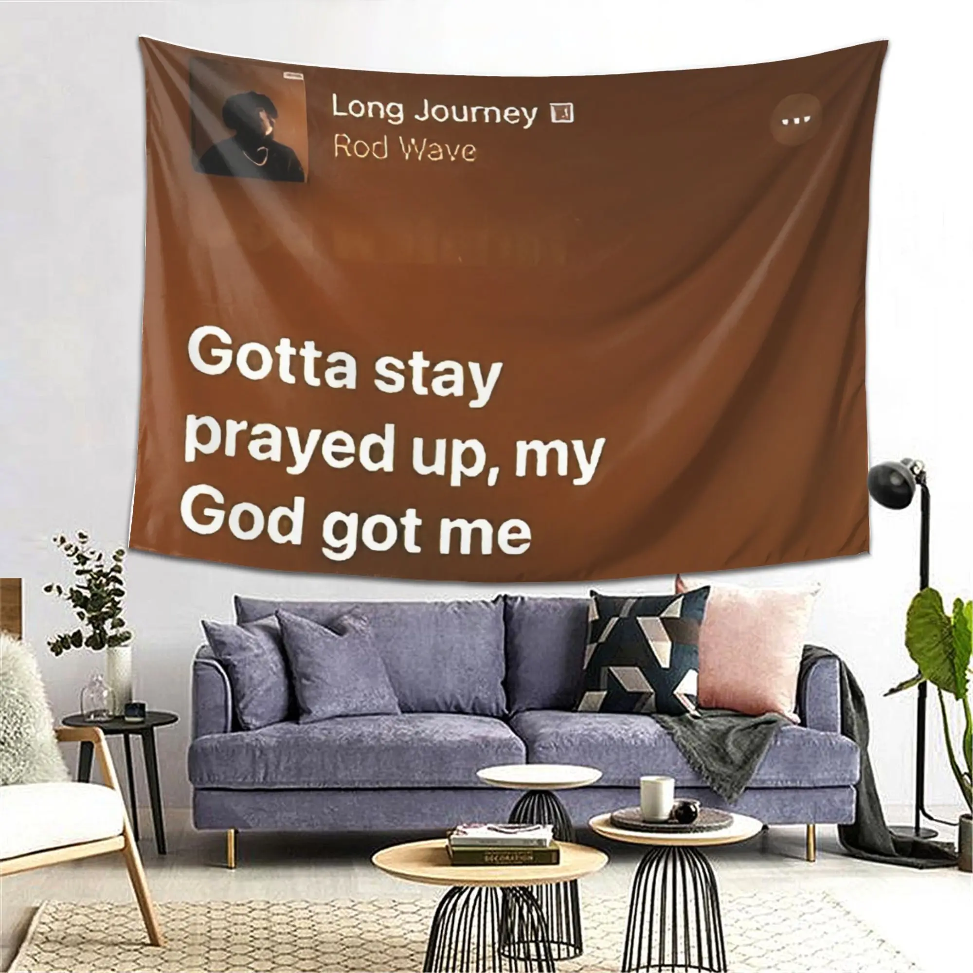 Inspirational Music Tapestry Featuring Lyrics from 