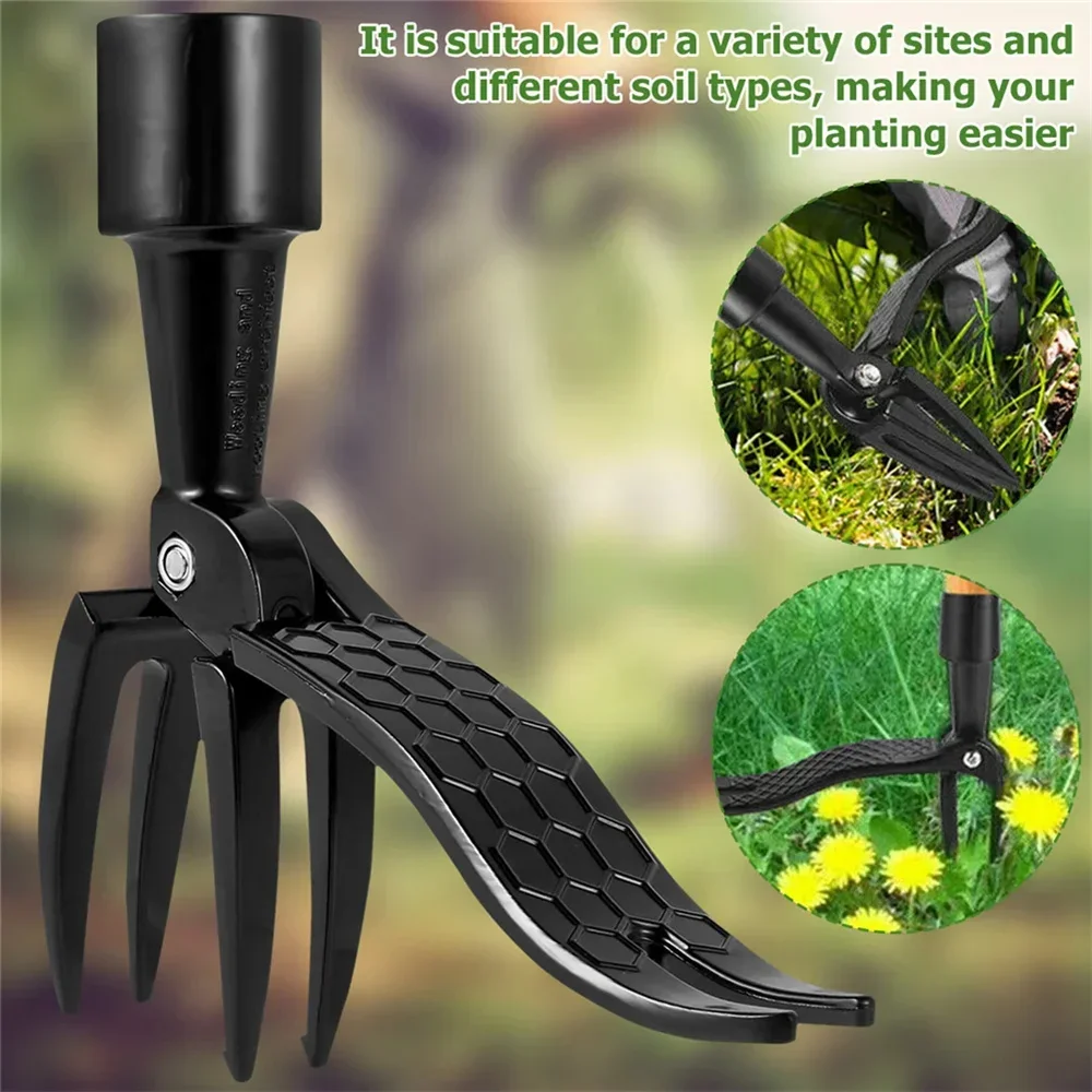 

1PC Standing Weeding Head Replacement Claw Foot Pedal Weed Puller Stand Up Garden Digger Weeder Solo Root Remover(No stick)