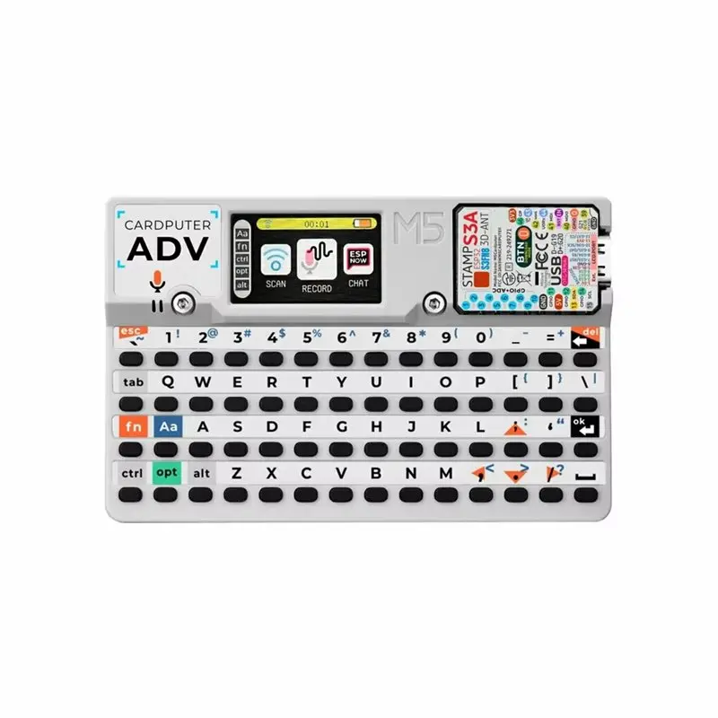 JABS-Cardputer Adv Version ESP32 Portable Computer M5stamps3a Development Kit 1.14 Inch Screen 56 Key Keyboard Card