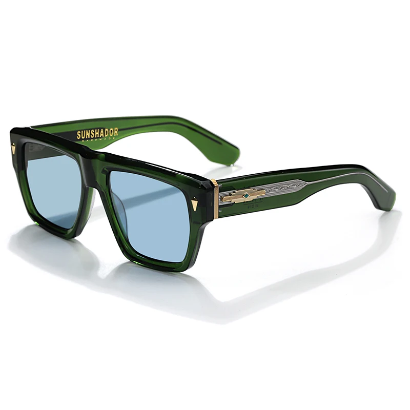 

Fashion Punk Big Square Acetate Men Sunglasses Designer Brand Handmade Top Quality Travel Outdoor shading UV400 Women Eyeglasses