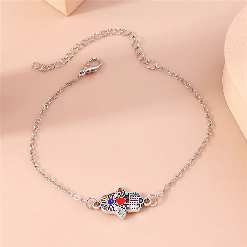 Aihua Bohemia Hamsa Hand Kreuz Armband für Frauen Herz Stern Rose Charm Armband Damen Boho Schmuck neu in Armband Geschenke – Detail 19