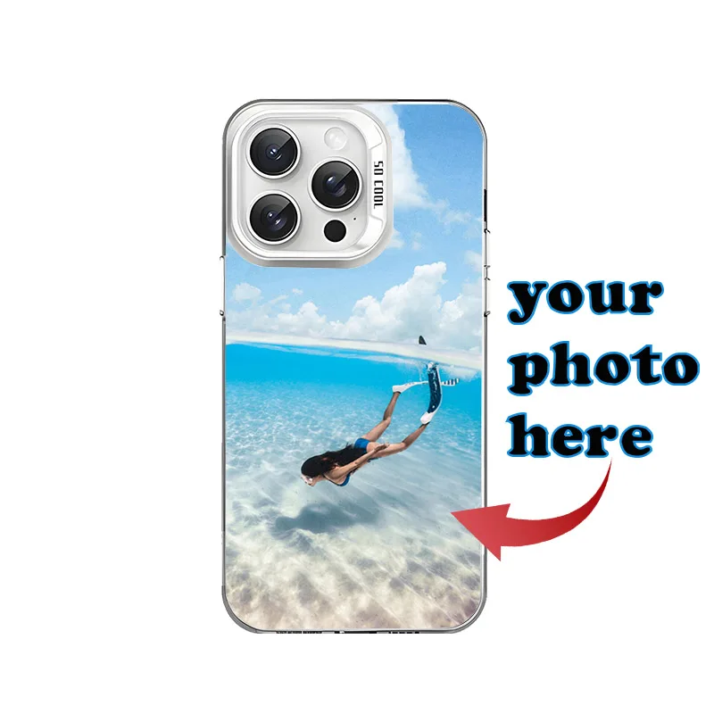 حافظة صور مخصصة على شاطئ البحر لهاتف آيفون 16 15 14 13 12 11 Pro Xs Max Mini 16e XR 7 8 Plus SE 2020 2022 غطاء شخصي