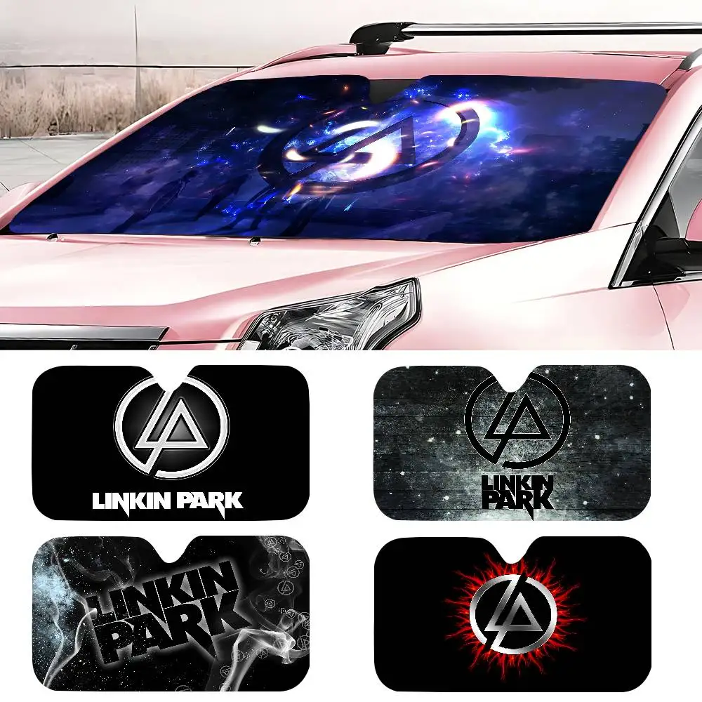 

Band L-Linkin P-Park LOGO Custom Cartoon Anime Car Windshield Sunshade Foldable Sun Blocker Car Window Shades