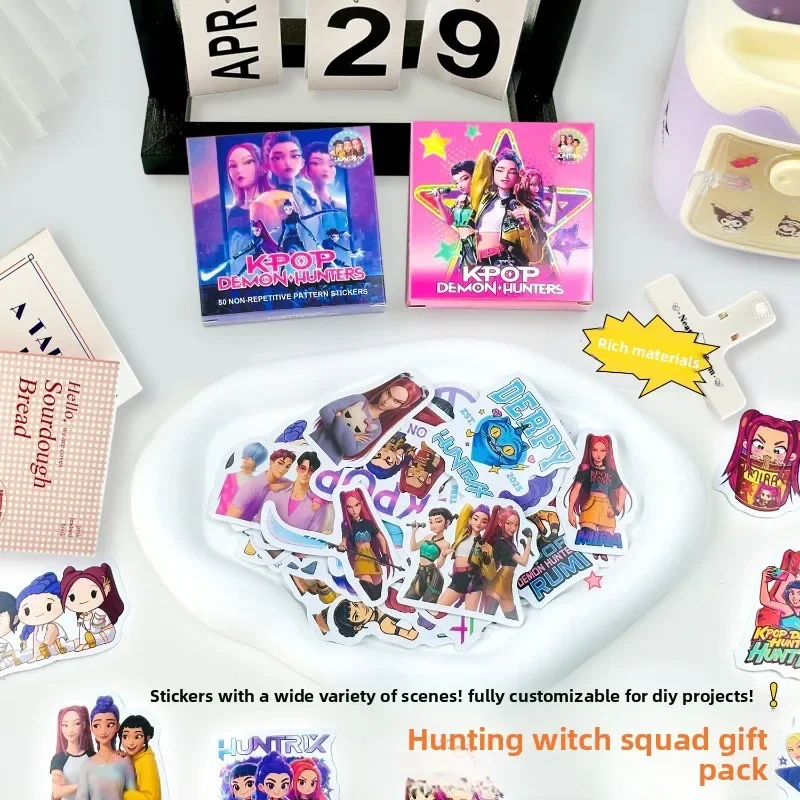 

Popular cartoon witch hunter series cartoon sticker children's cute creative sticker hand account material sticker