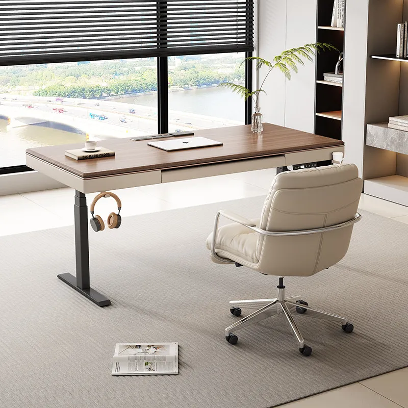 Italian inialist Sart Height Adjus Desk Nordic Creatie Study Coputer Desk Wooden Gaing Office Furniture FYDD