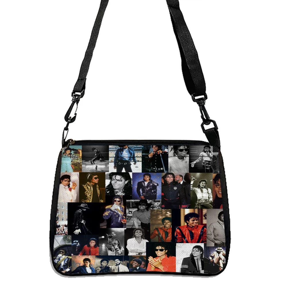 Michael Jackson Niedliche Cartoon-Studentenhandtasche, Umhängetasche mit großem Fassungsvermögen, wiederverwendbar für den täglichen Pendelverkehr 5.23 – Detail 4