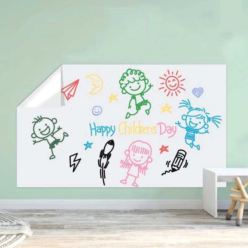 Electrostatic Wall Stickers for Children Removable and Non-invasive Graffiti Painting Board Hanging-on Wall Sticker 60x1000cm