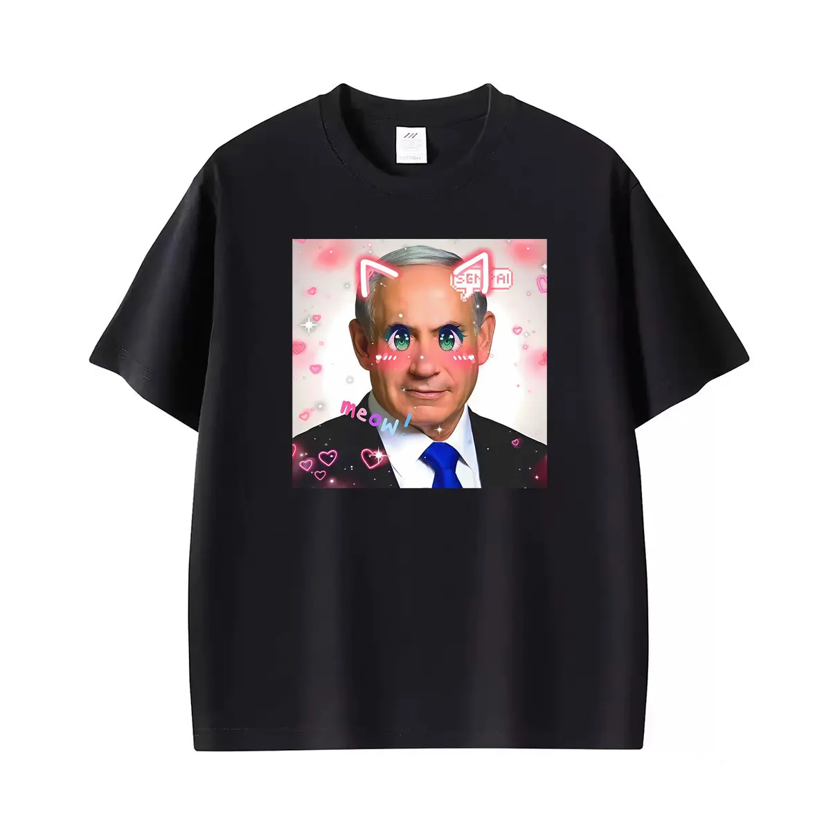 Benjamin Netanyahu Cute Kawaii Funny Graphic T-shirt Women's Clothing Retro Humor Short Sleeve T Shirts