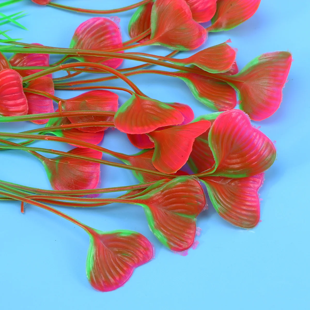 

40Cm Aquarium Decorations Pink Artificial Aquatic Plants For Fish Tank Fresh Salt Water Plastic Grass Ornament Steady Base No
