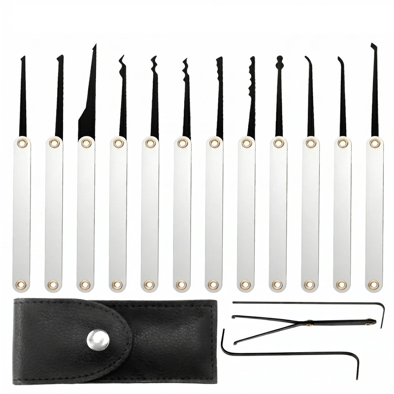 Edelstahl-Schlossöffner-Set, DIY-Handwerkzeuge, Schlosserbedarf, Schlüsselabzieher für gebrochene Schlüssel, Hakenentferner, Schlüsselabzieher