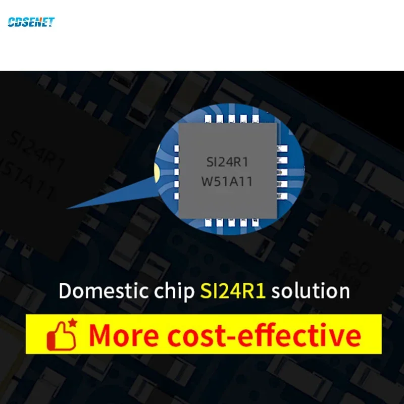 2.4G RF kablosuz modülü Si24R1 CDSENET E01C-2G4M27D 27dbm 4Km anten yüksek güç SMA-K DIP Ci24R1 Pin Pin nRF24L01 +