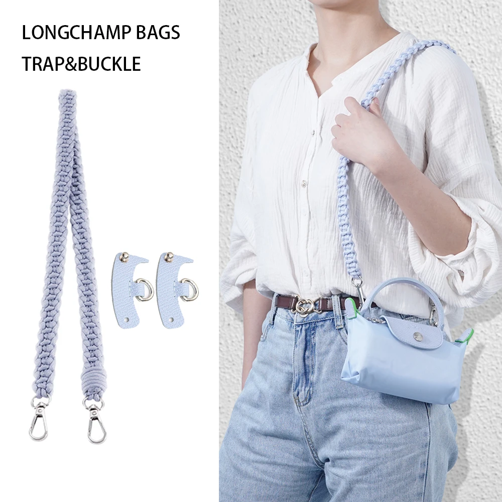 Hand Woven Shoulder Bag Strap For Longchamp Bag Modified Strap Rope Free Punching 95cm Crossbody Shoulder Strap Accessories