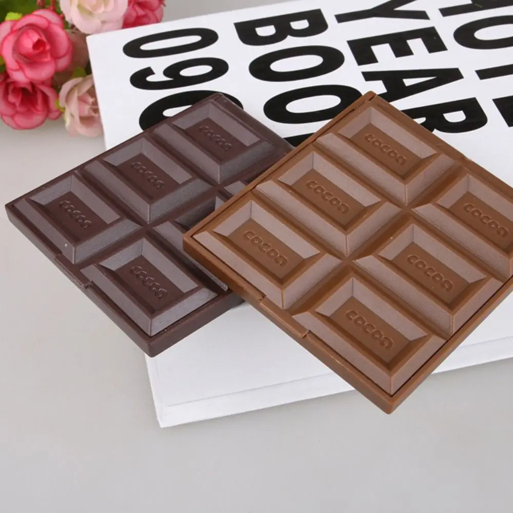 Espelho quadrado em forma de chocolate para casa, espelho de maquiagem, espelho de beleza, espelho portátil, simples decorativo, japonês, coreano