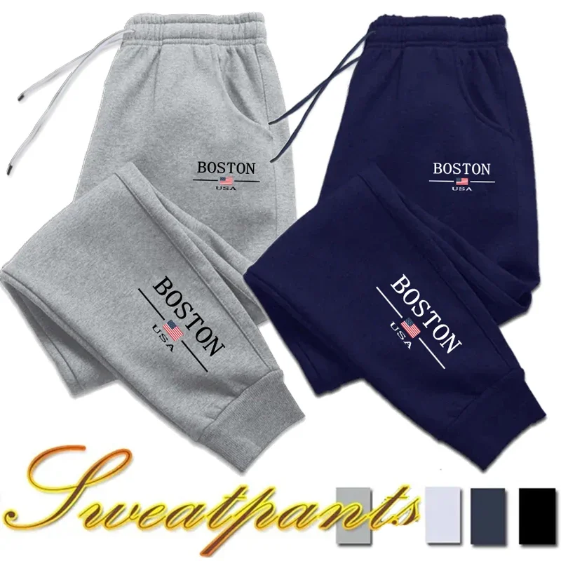 

Mens Sweatpants Fashion City Printing Versatile Hot Sales Gym Jogging Pants Comfortable Soft Sport Casual Tracksuit Trousers