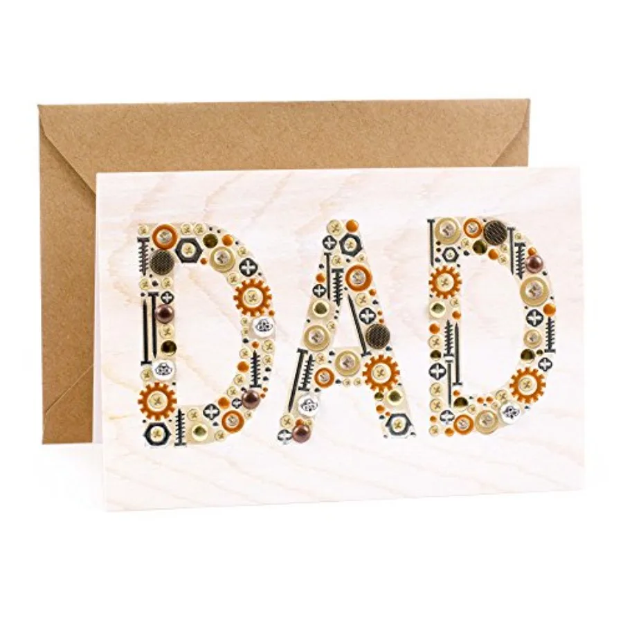 

Signature Wood Fathers Day Card or Birthday Card for Dad,WHITE (599RZH1009