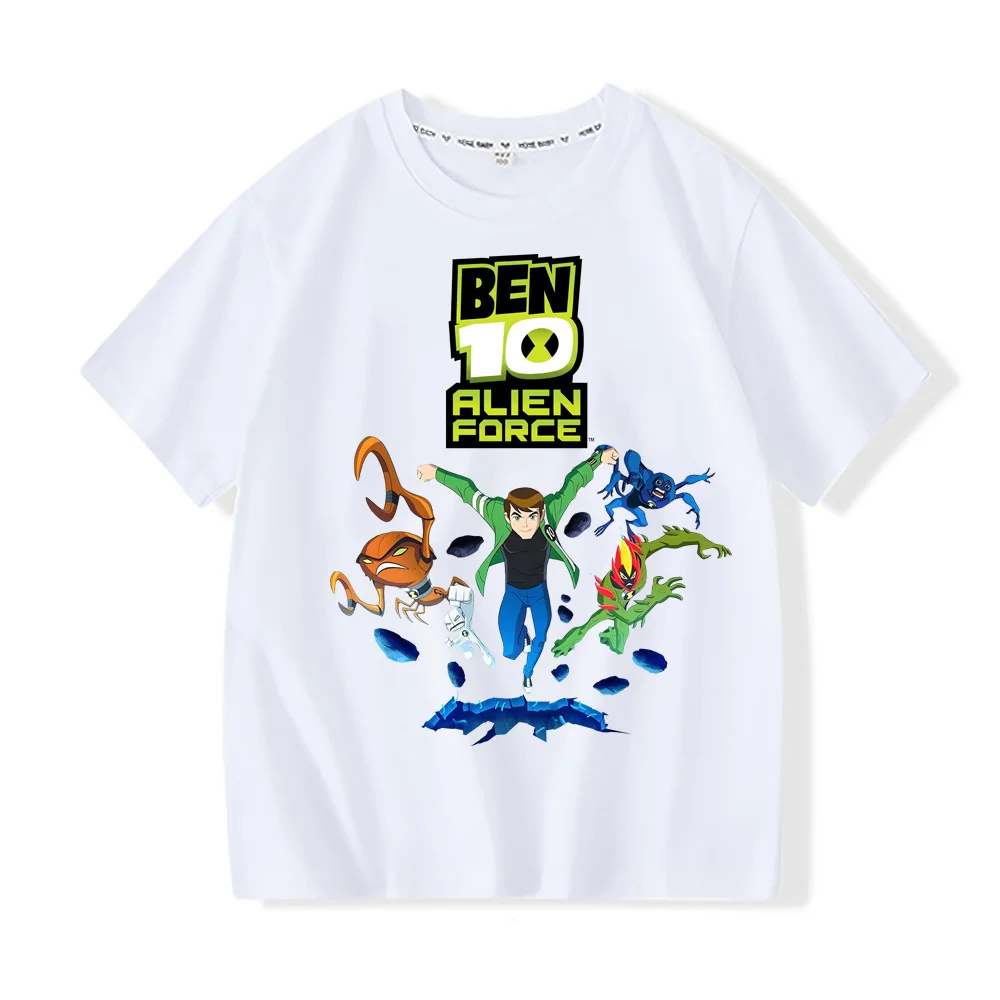 

Ben 10Alien Force Cartoon Printing T-shirts Summer Cute Graphic Print Tee-shirt Short Sleeve Cotton Tshirts Girls/Boys Clothes