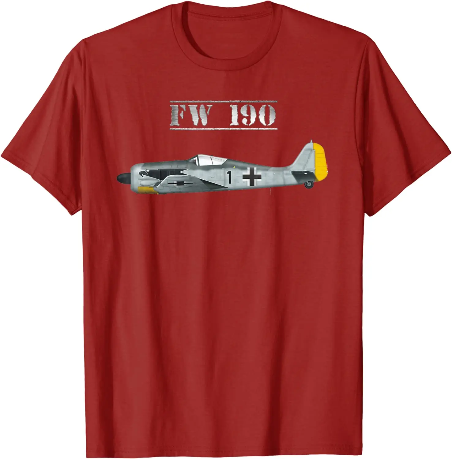 FW 190 Fighter Plane World War II Men T-Shirt Short Sleeve Casual 100% Cotton O-Neck Summer TShirt