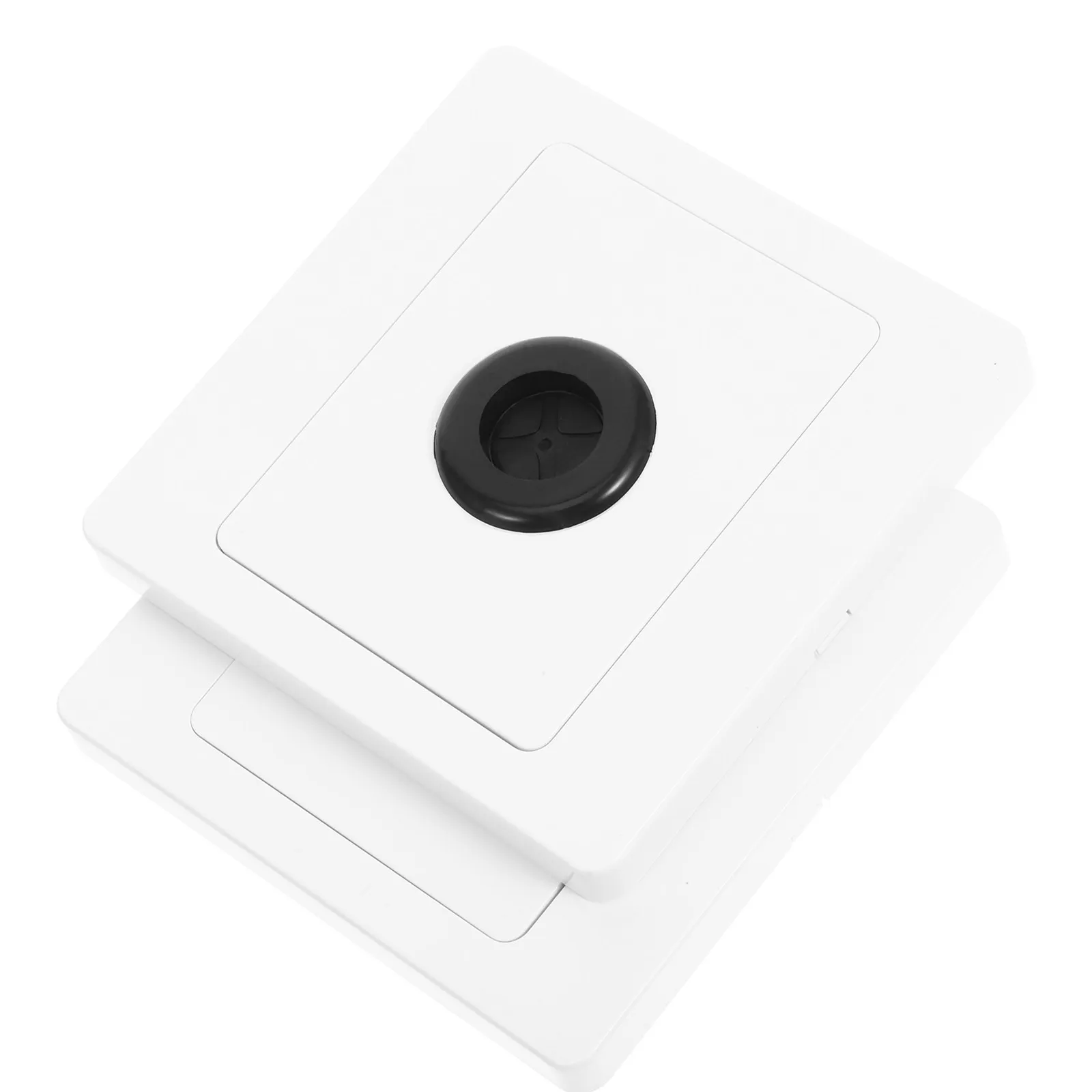 2Pcs Cable Pass Through Wall Plate Decorative Blank Outlet Cover Panel for Clean Wall Finish