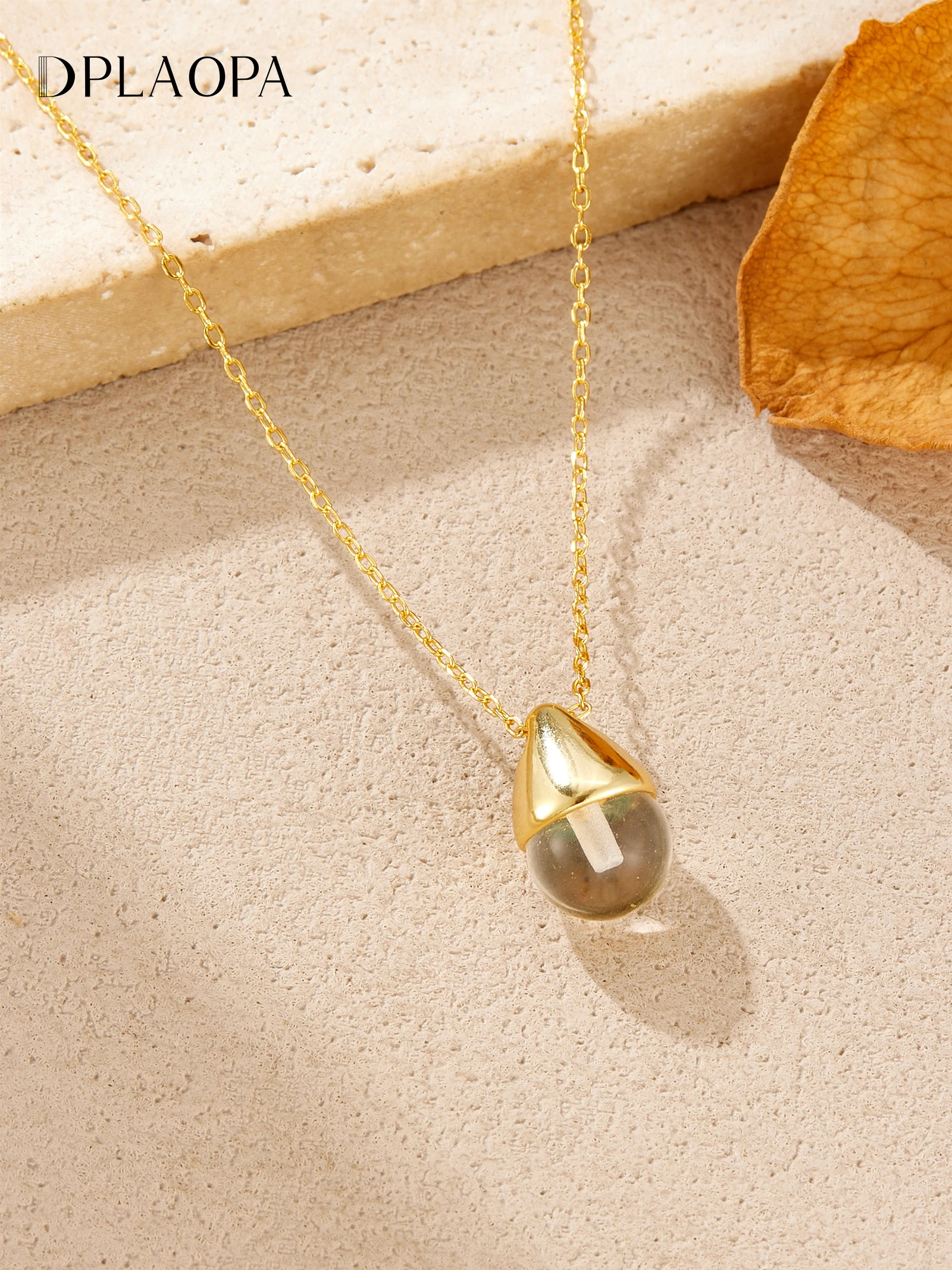 

DPLAOPA 925 Sterling Silver Bulb Clear Pendant Long Necklace 2025 Women Fashion Fine Anniversary Party Jewelry Gift