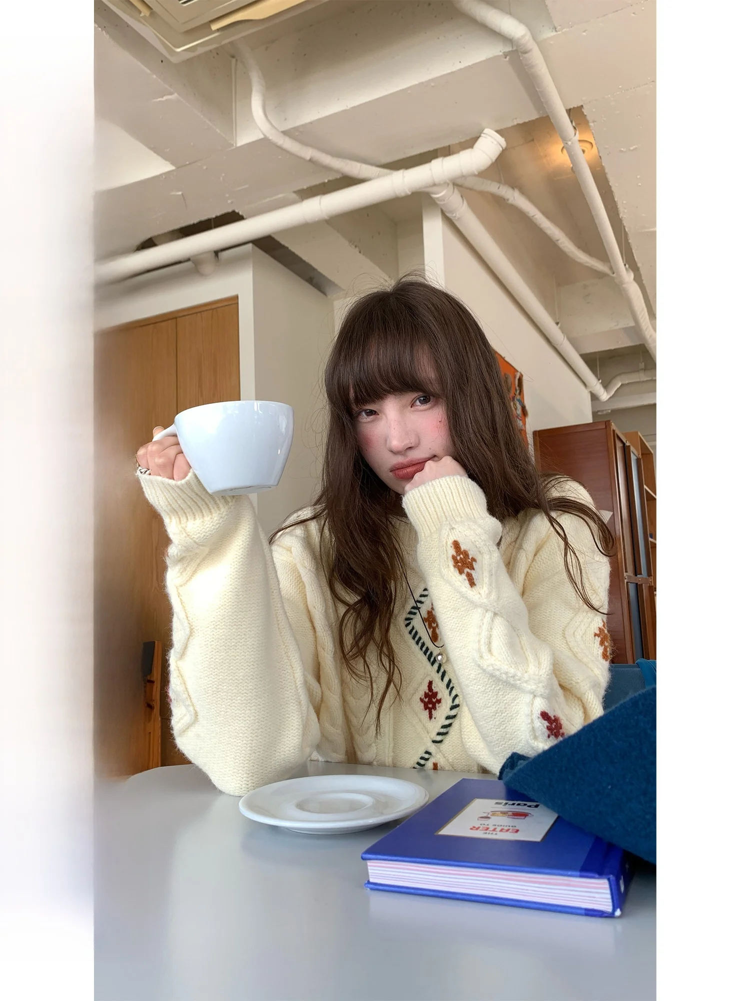 

Свободный уютный свитер с круглым вырезом и цветными блоками для женщин, мягкий вязаный джемпер в корейском стиле, осенне-зимний