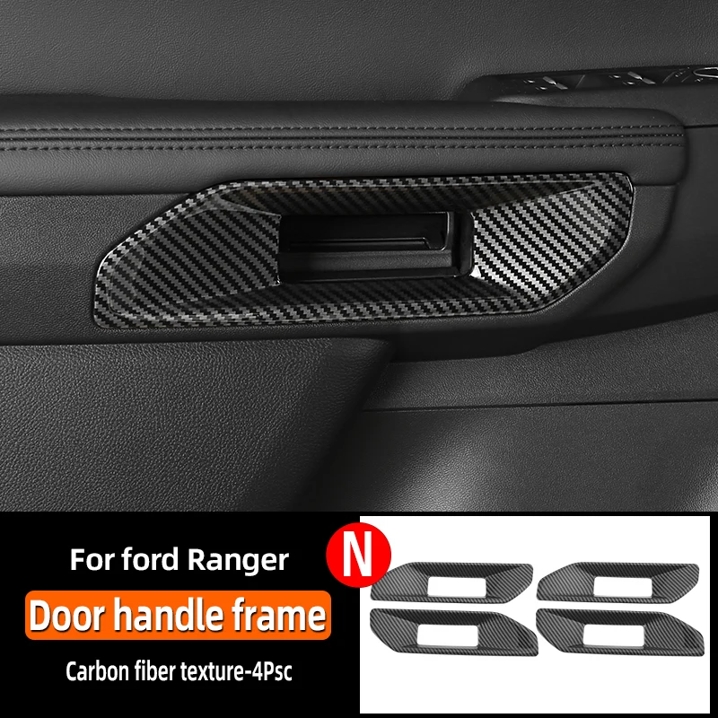 

Wood Grain Carbon Fiber Interior Overlay Covers For Ford Ranger Wildtrak T9 2023 2024 Upgrade Instrument Trim Decoration LHD