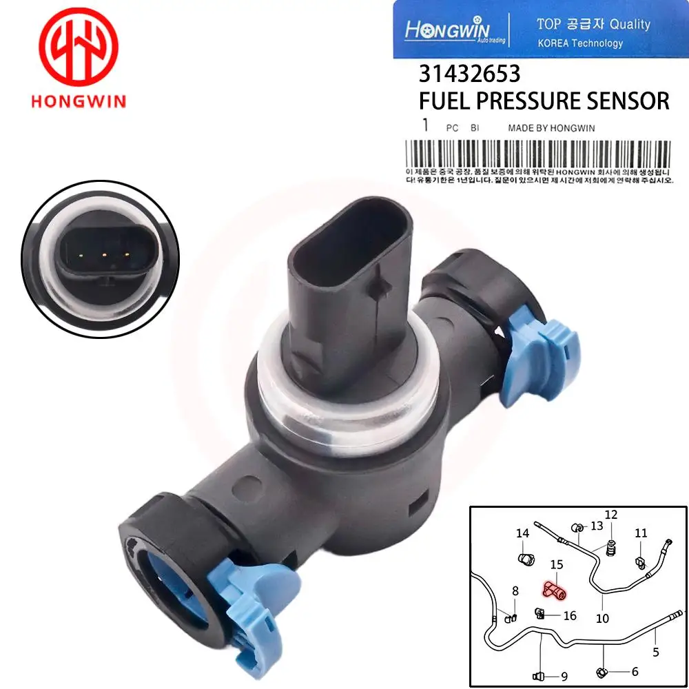 NEUER Hochwertiger Kraftstoffdrucksensor OEM 31432653 31405791 31478293 V95-72-20137 23432653 für Volvo S60 S90 XC60 V40 V60 V70