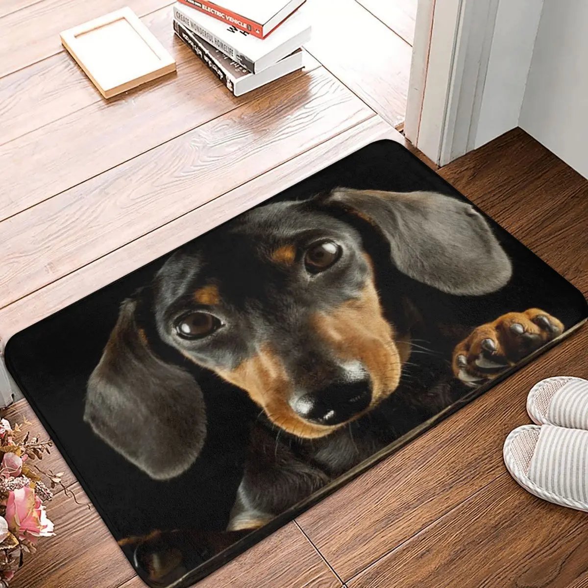 Dachshund Dog Photo Portrait Doormat Printed Bedroom Entrance Floor Mat Balcony Rug Door Mat Pets Animal Decoration Area Rugs