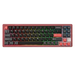 YUNZII-AL71 Vermelho CNC Full Alumínio Teclado Mecânico Gaming, Junta Hot Swappable, Sem fio, BT 5.0, USB-C, Com fio, 68% 71 Key, 2.4GHz