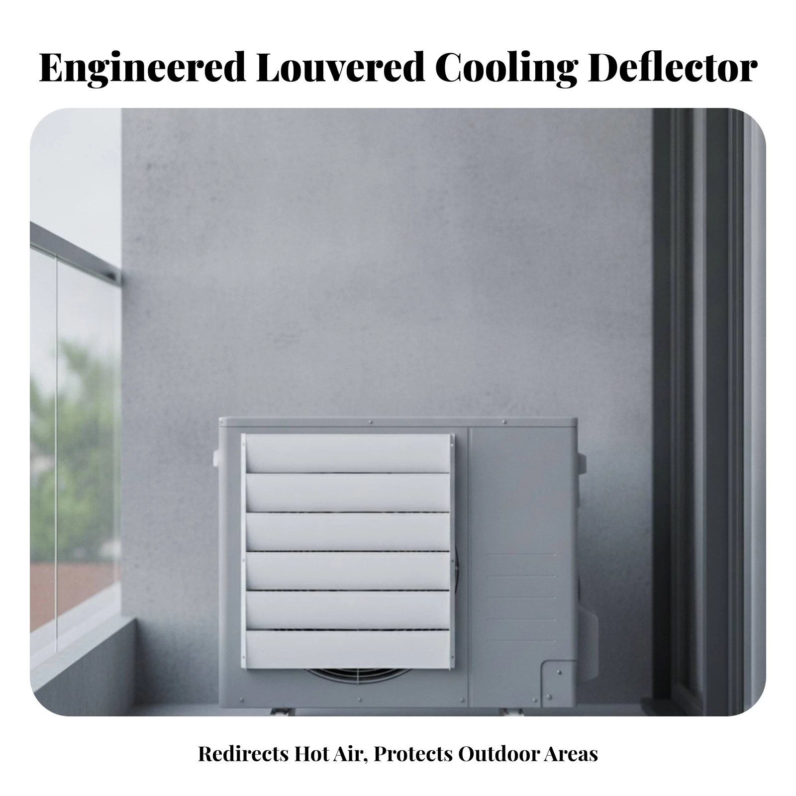 Deflector Soft Breeze Outdoor Air Conditioning Unit Wind Deflector Air Conditioner Air Baffle Hollow-out for Balcony, Patio