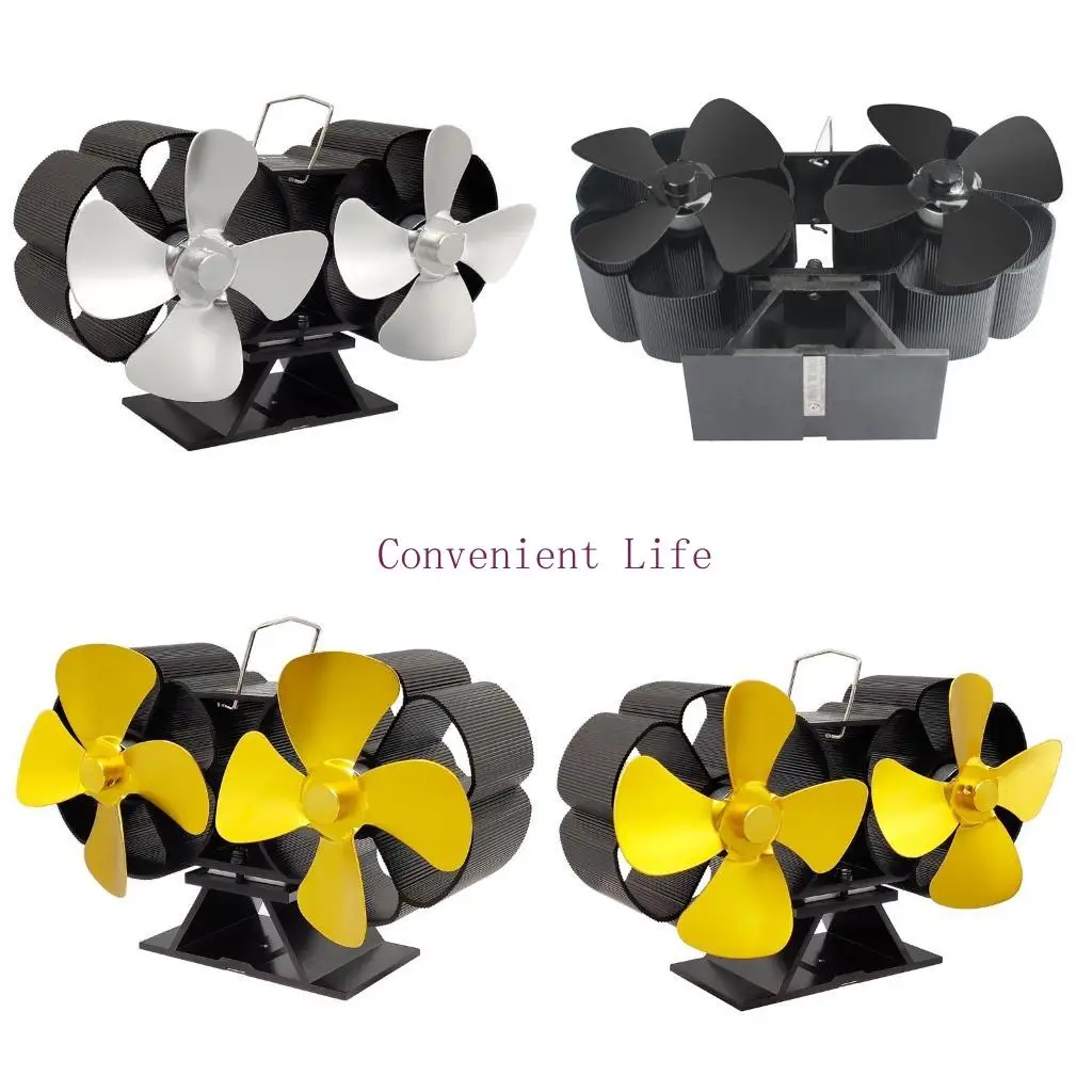 

L1EE 8 лопастей для домашнего камина, вентилятор для печи, вентилятор с тепловым приводом, эффективное распределение тепла для