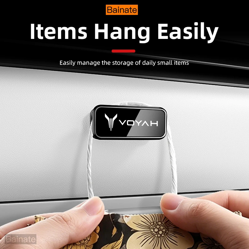 Crochets de fixation pour voiture Voyah Dreampower PHEV ILang Icozy Courage Free, support de tableau de bord auto-adhésif, verrou coulissant pour sac à clés, accessoires