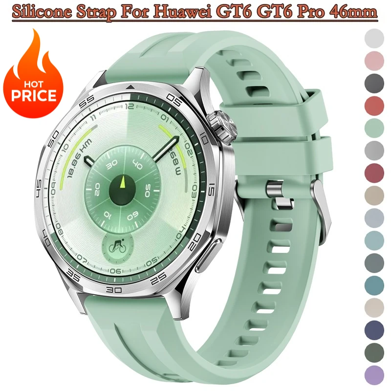 22mm Band für Huawei GT6/GT6 Pro 46mm Sport Silikon Handgelenk Band für Huawei GT6/5/4/3 GT6/5 Pro Universal Gummi Smart Strap