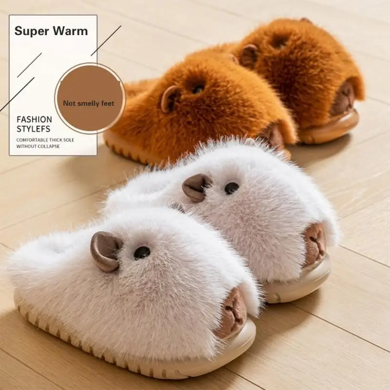 Y3NE Cartoon Plush Slippers Women House Slippers Cozy House Slippers Slip Resistant Bedroom Shoes for Indoor and Outdoor