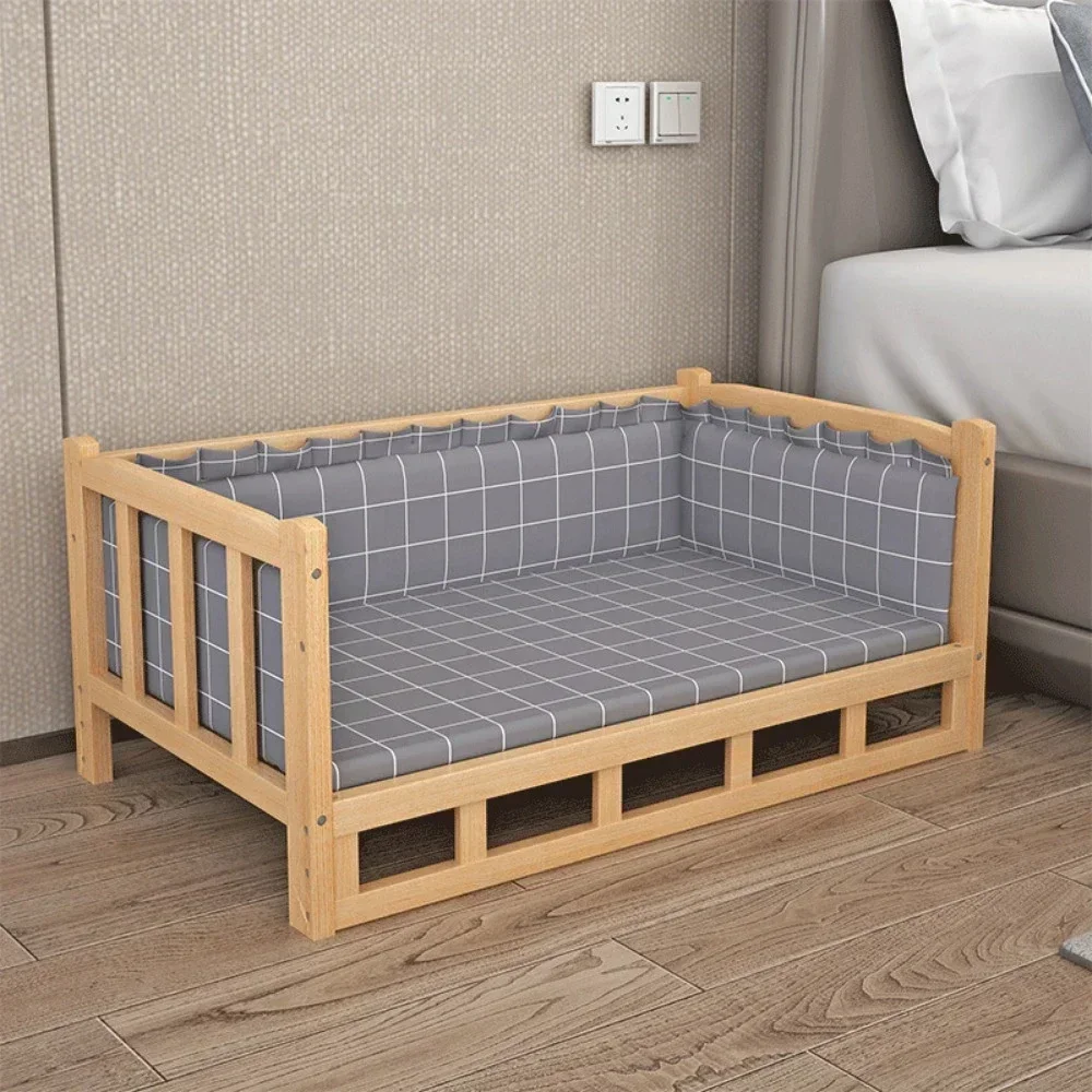 Luxury Durable Eco-Friendly Solid Wood Dog Cat Kennel Large Wooden Pet House A Pet Bed That Can Be Used As A Bedside Table Acces